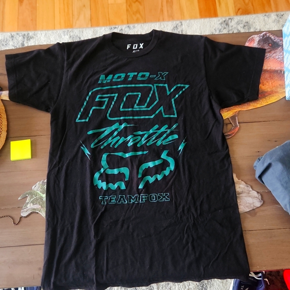 Fox Racing Men's Medium Black and Green Shirt